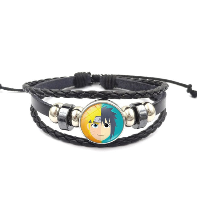 Fashion Anime Kakashi Braided Leather Bracelet