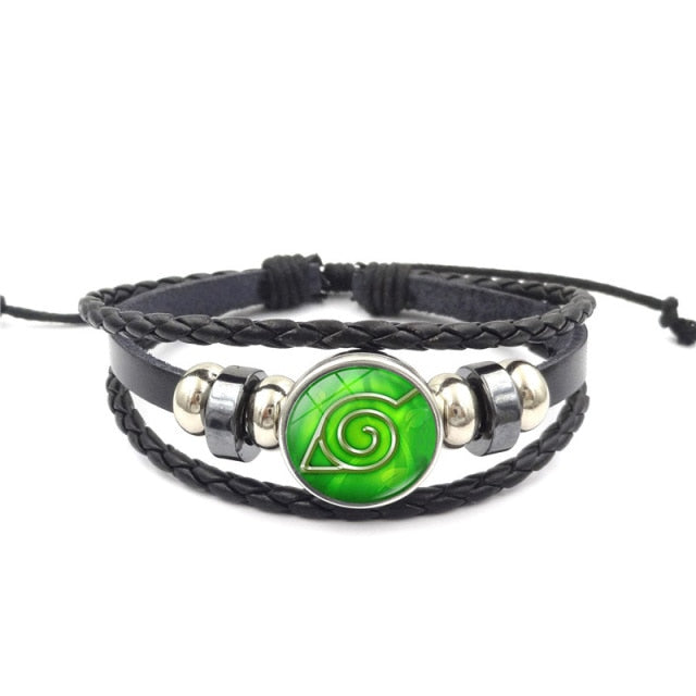 Fashion Anime Kakashi Braided Leather Bracelet