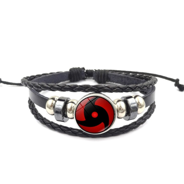 Fashion Anime Kakashi Braided Leather Bracelet
