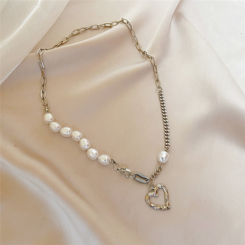 Trendy Multilayer Heart Snake Pendant Necklace