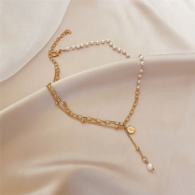 Trendy Multilayer Heart Snake Pendant Necklace