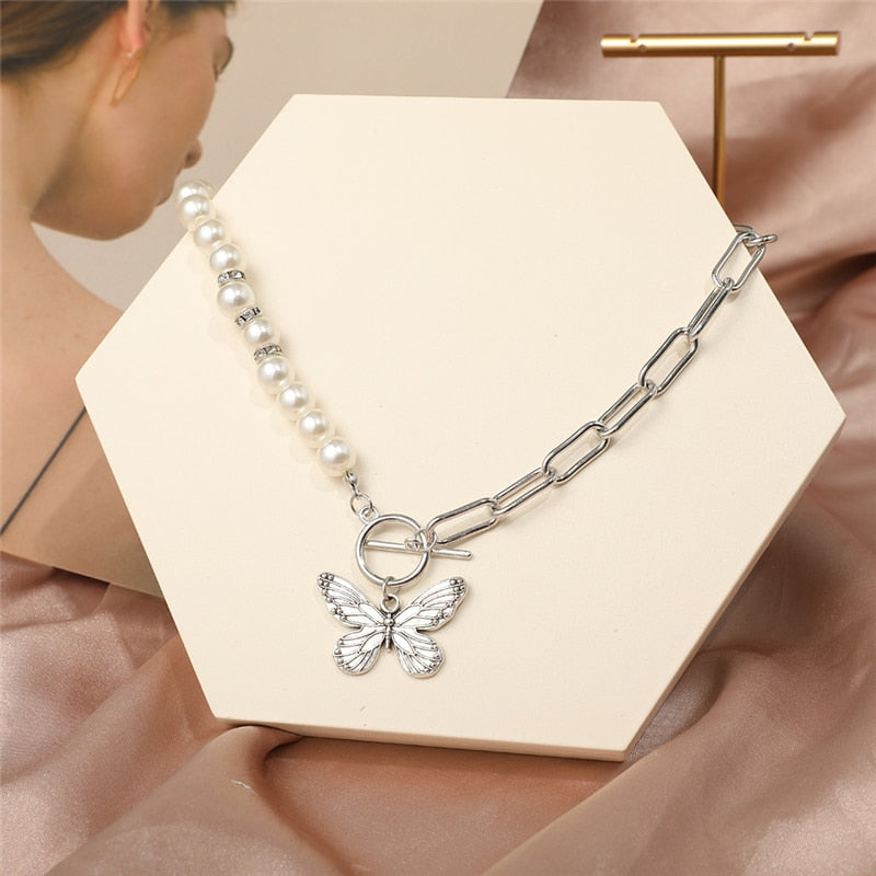Trendy Multilayer Heart Snake Pendant Necklace