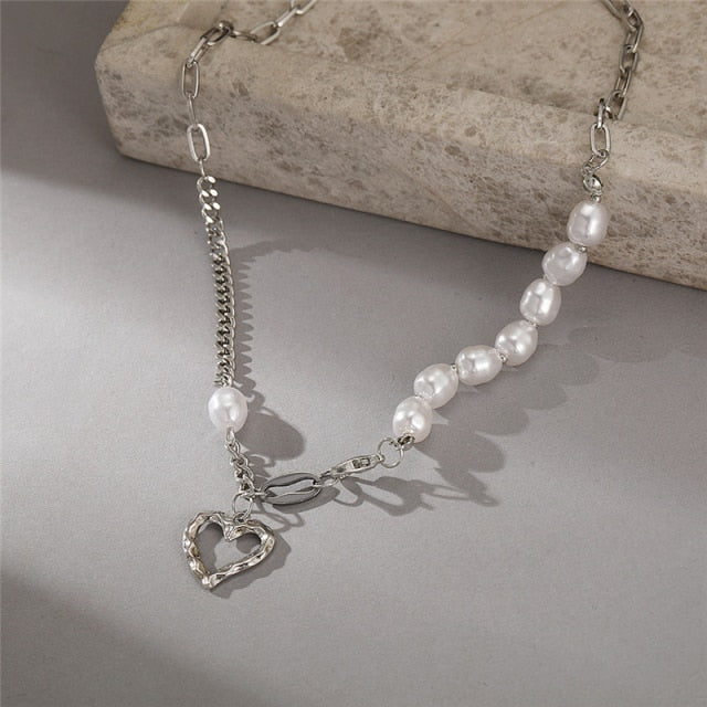 Trendy Multilayer Heart Snake Pendant Necklace