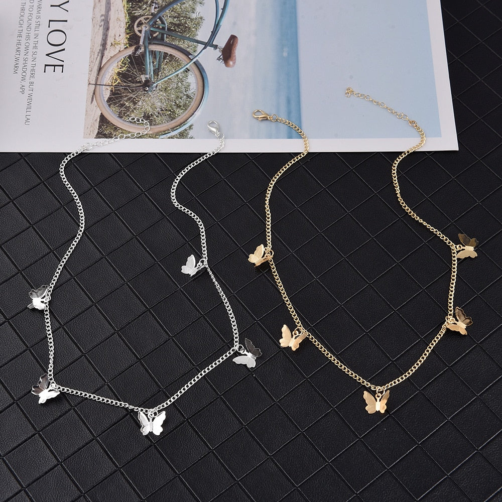 Bohemian Cute Butterfly Choker Necklace