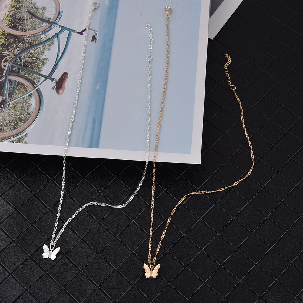 Bohemian Cute Butterfly Choker Necklace
