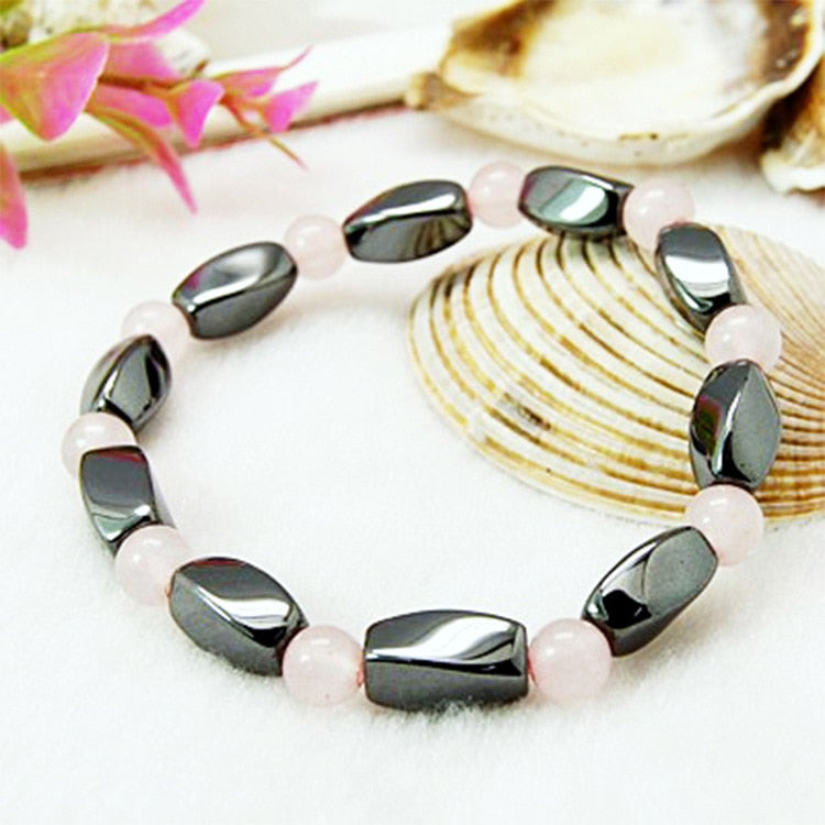 Black Stone Blue Cat Eye  Bracelet