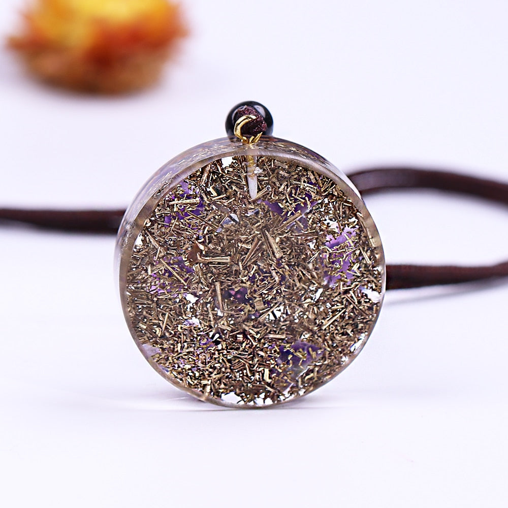 Orgonite   Cosmic Center Sign Pendant