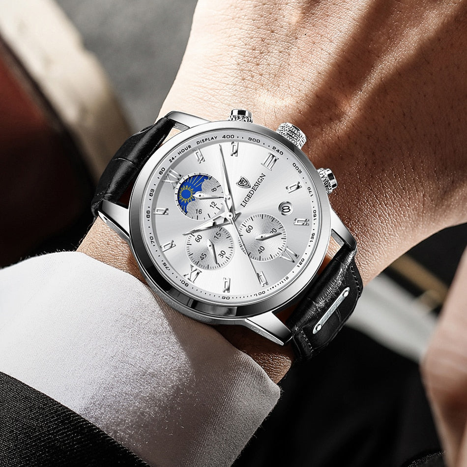 Luxury  Waterproof Sport Wrist Watch Chronograph