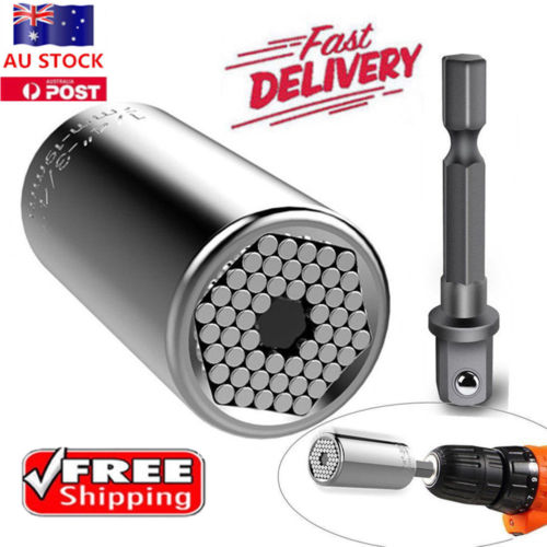Universal Socket Wrench Power Drill Adapter 2 Piece Set