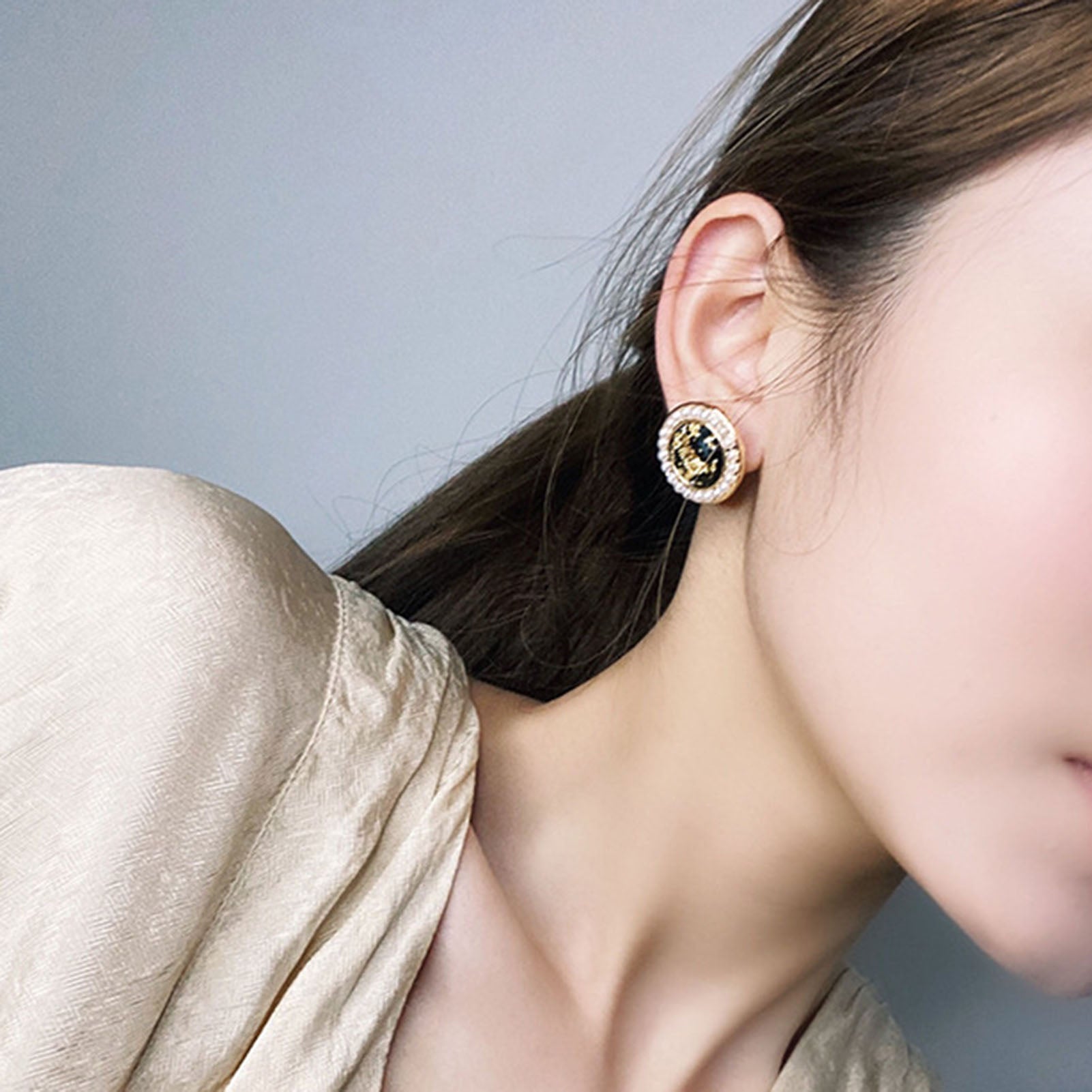 Women Earrings Imitation Pearls Ball Hook Earring