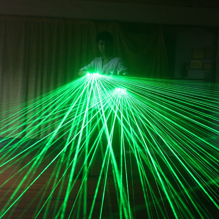 LED Light Green Laser Gloves