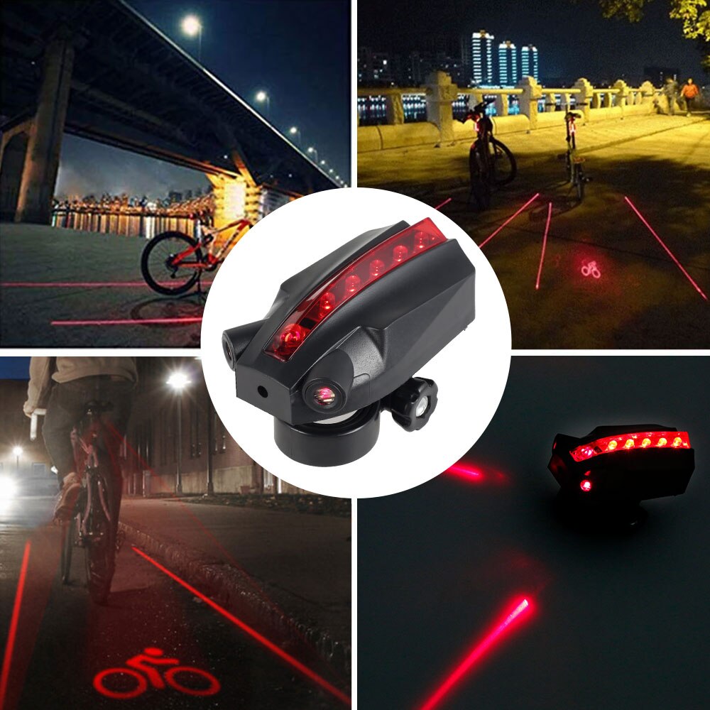 LED Laser Projector Bicycle Taillight