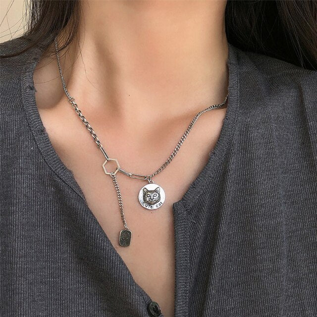 New Trendy Metal Ball Coin Cross Pendant