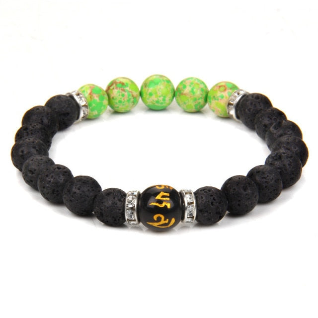 Obsidian Stone Beads Bracelet Pixiu Bracelet