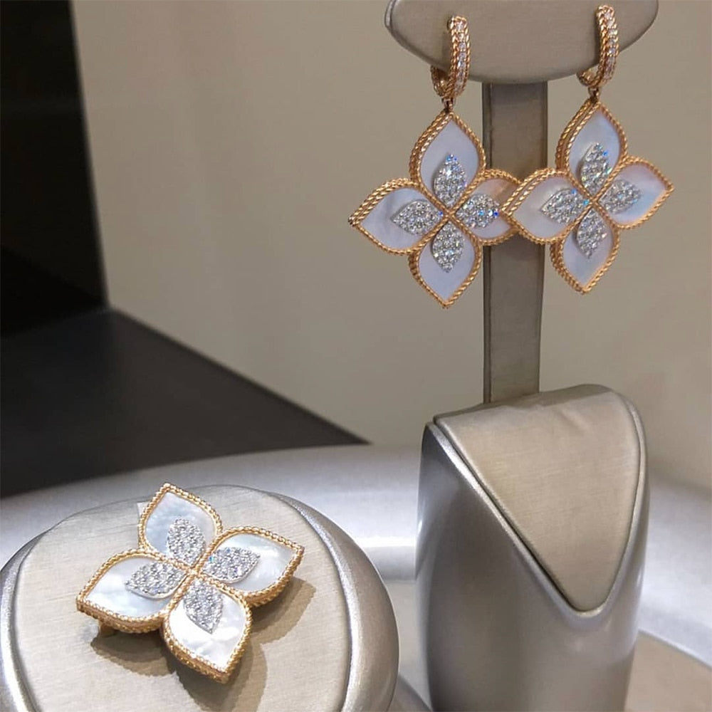 Flowers Luxury African Dubai Jewelry Sets
