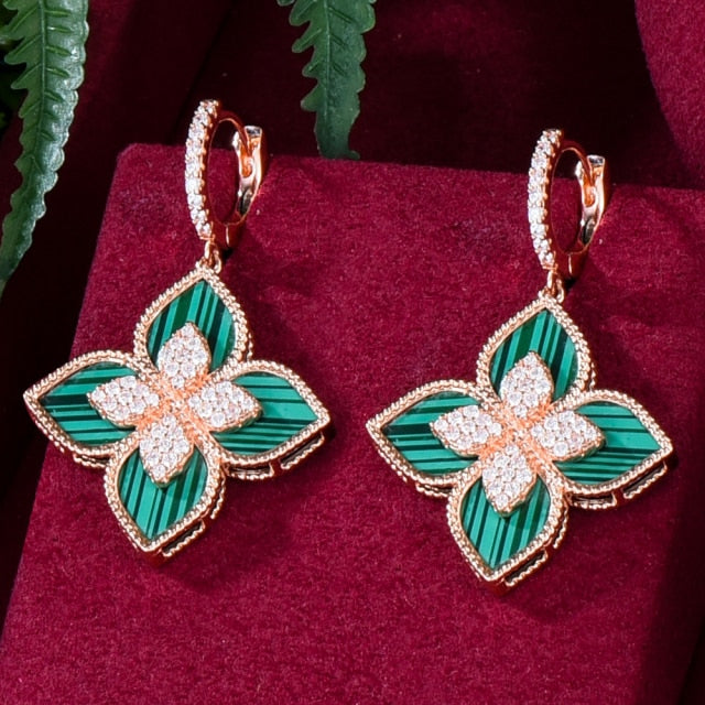 Flowers Luxury African Dubai Jewelry Sets