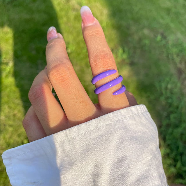 Cool Hollow Out - Twist Metal Ring