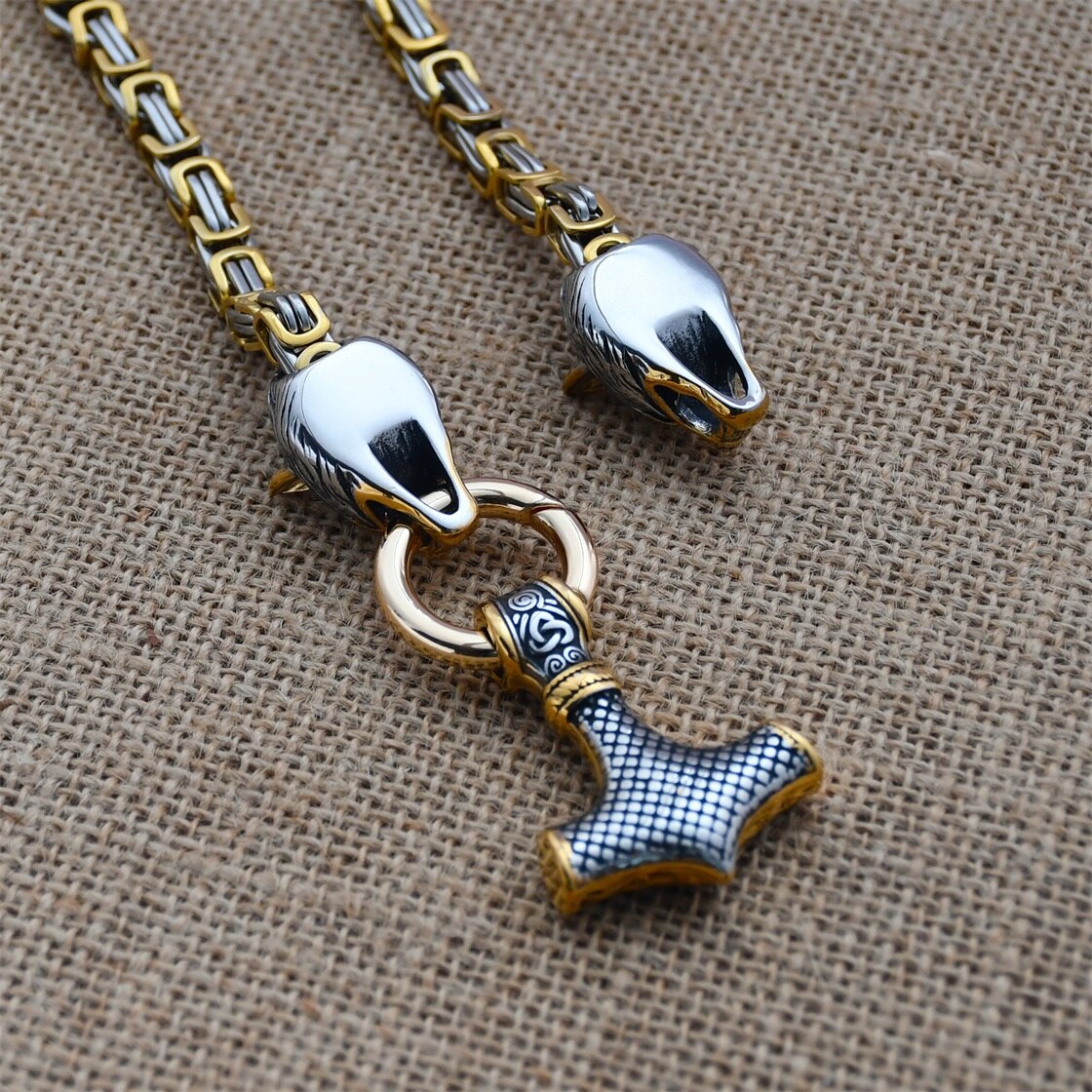 Nordic Celtic Wolf Men's Necklace