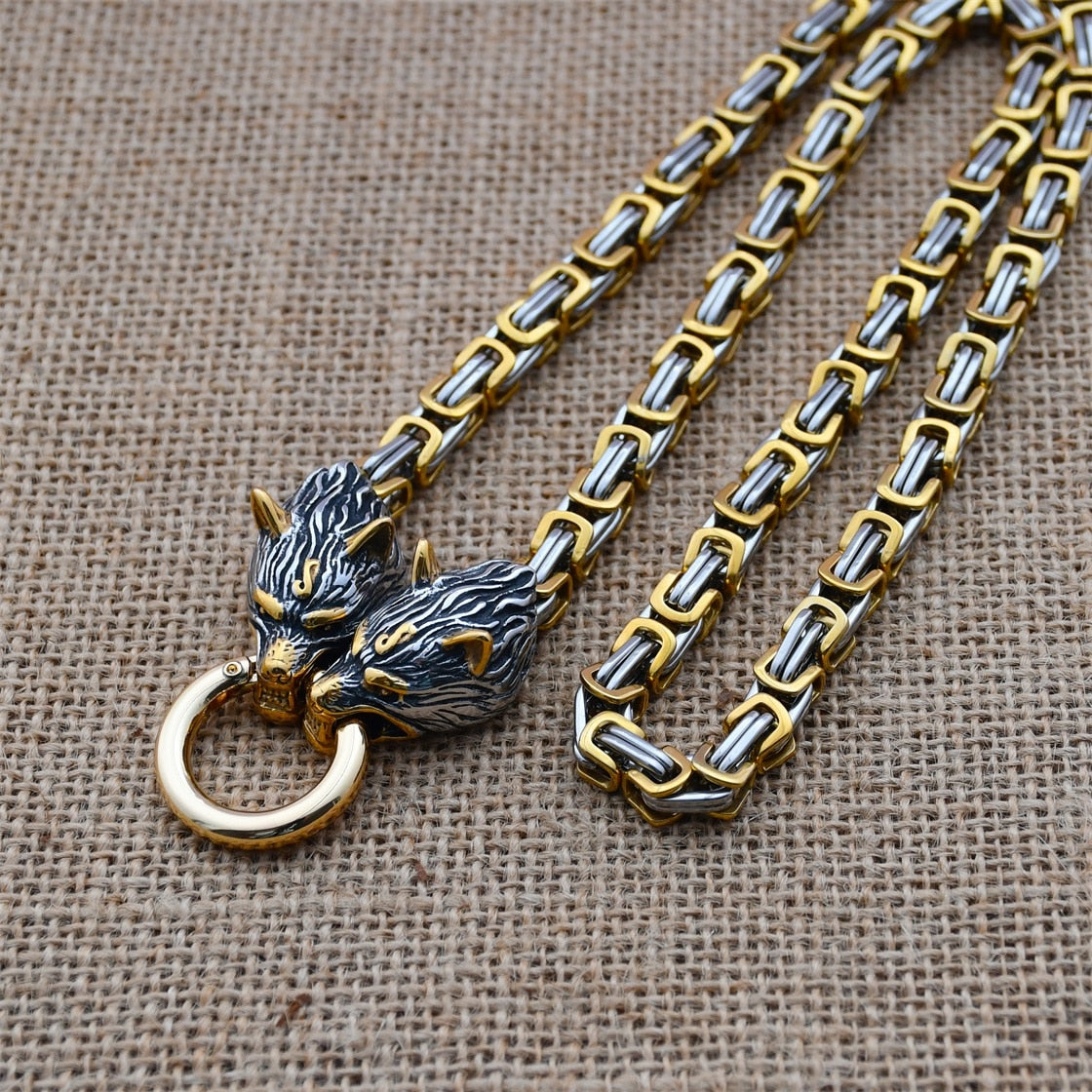 Nordic Celtic Wolf Men's Necklace