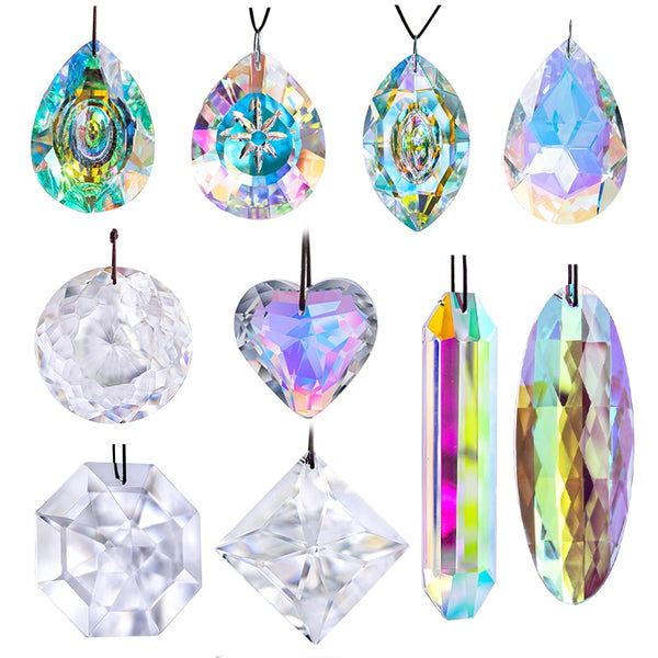 Crystal Prisms Suncatcher Hanging Drops Pendant For Window