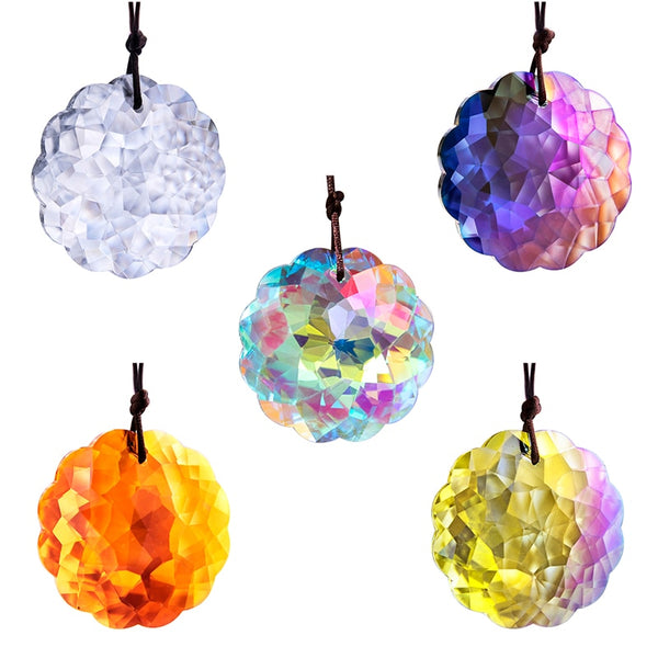 5 Colors Window Hanging Crystal Mandala Prism