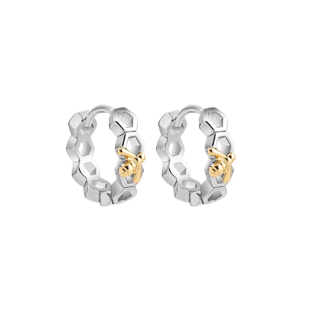 Punk Rock Gold Color Clip Earrings