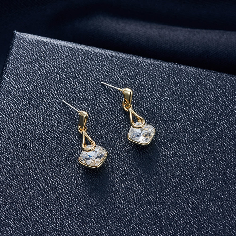Fashion Women Water Drop Pendant  Earrings Necklace Lady Jewelry Set
