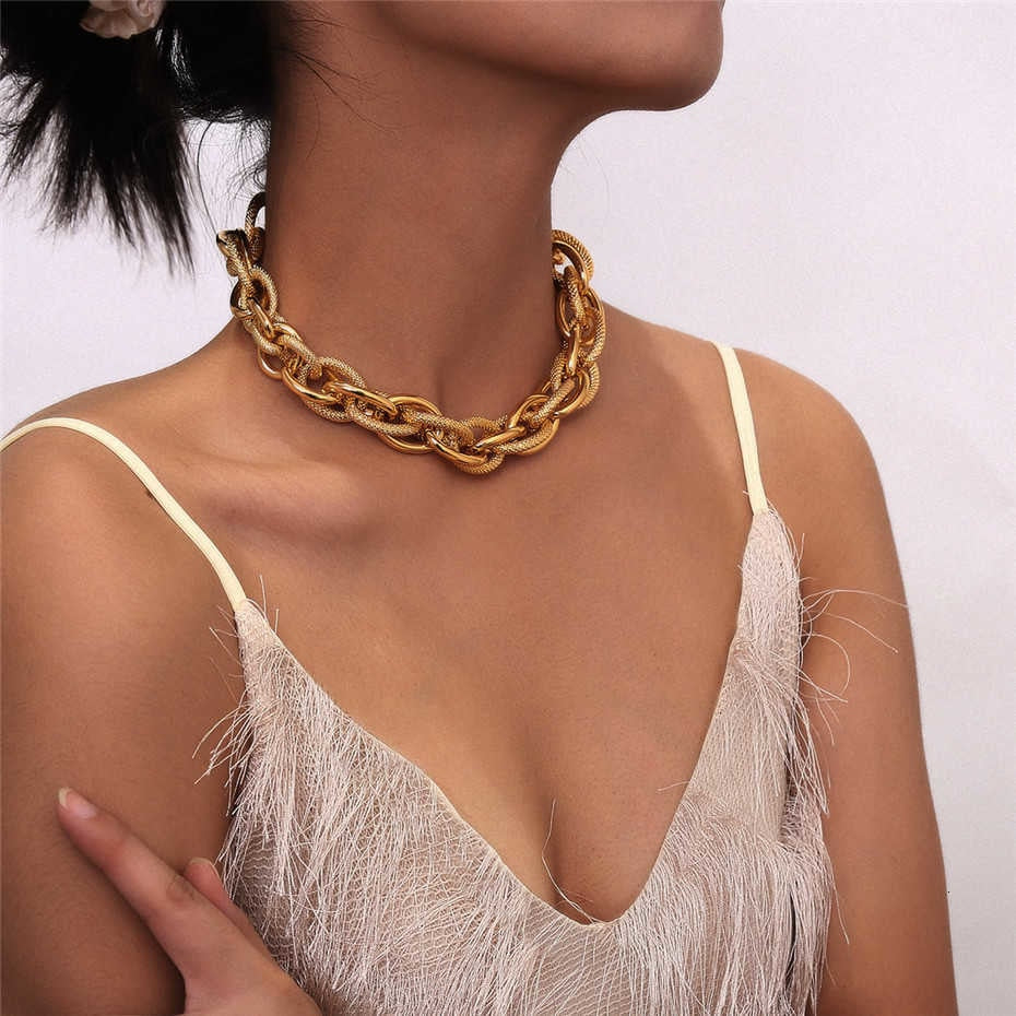 Punk Lock Choker Necklace Pendant