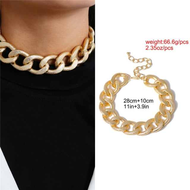 Punk Lock Choker Necklace Pendant
