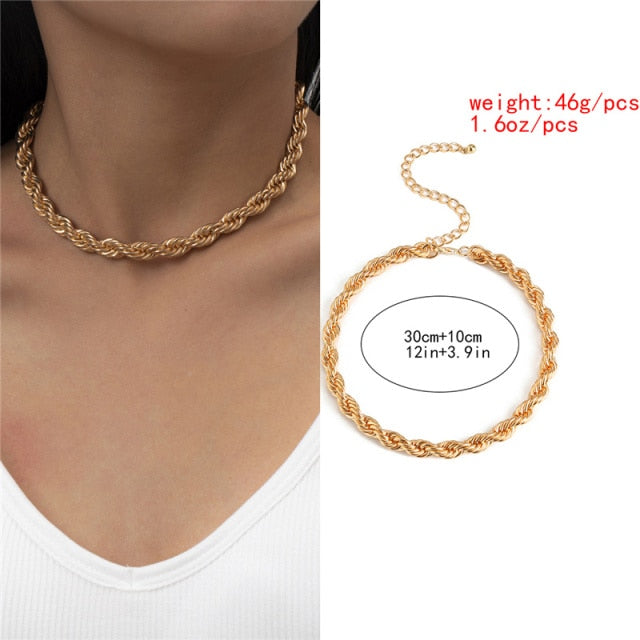 Punk Lock Choker Necklace Pendant