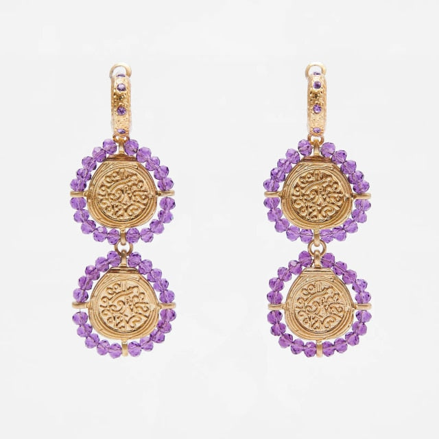 New ZA Crystal Drop Earrinigs For Women