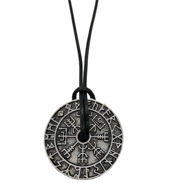 Vintage Jewelry Runic Vegvisir Compass Pendant