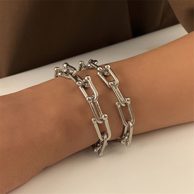 Fashion Statement Heavy Metal Bangle Bracelet