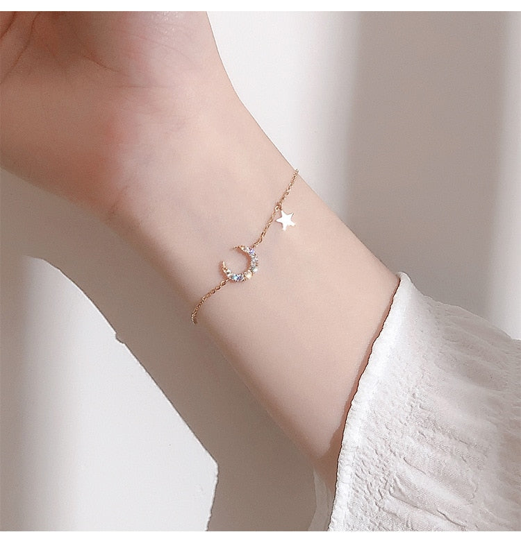 Zirconia Moon Star Romantic Bracelet Women
