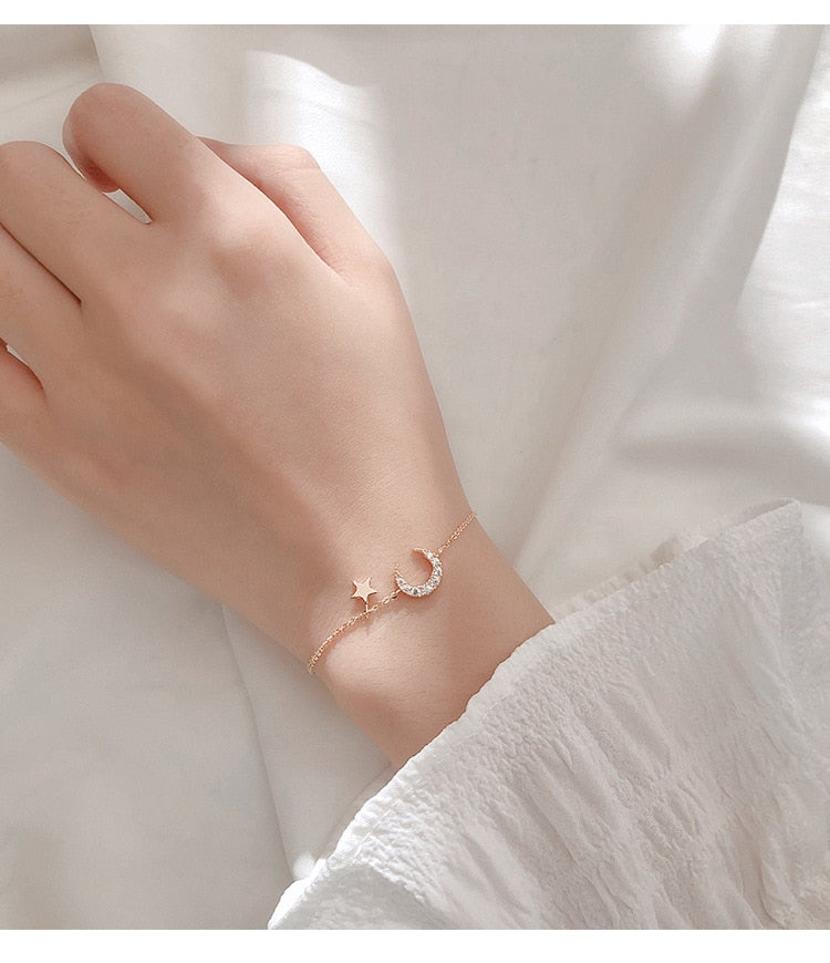 Zirconia Moon Star Romantic Bracelet Women