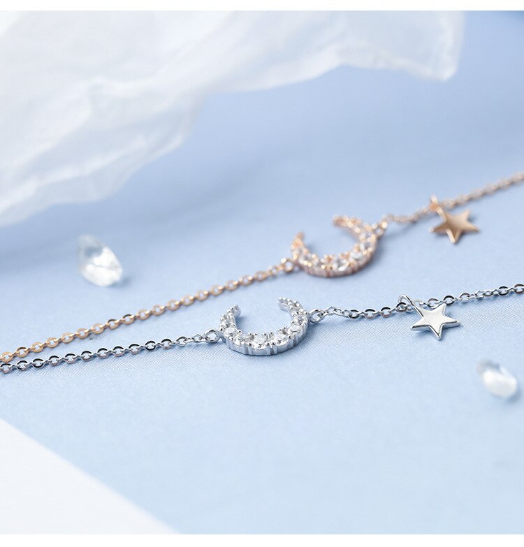 Zirconia Moon Star Romantic Bracelet Women