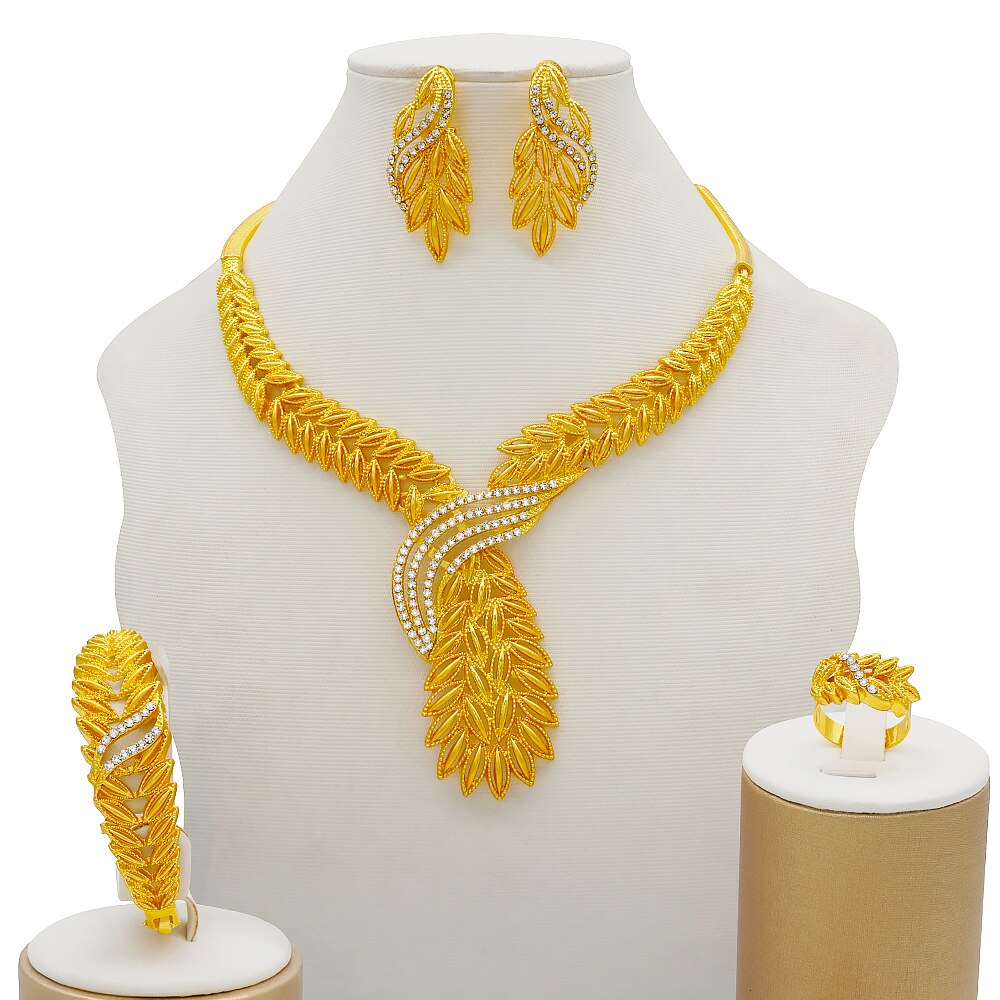 African bridal wedding gifts party Bracelet round Necklace earrings ring sets