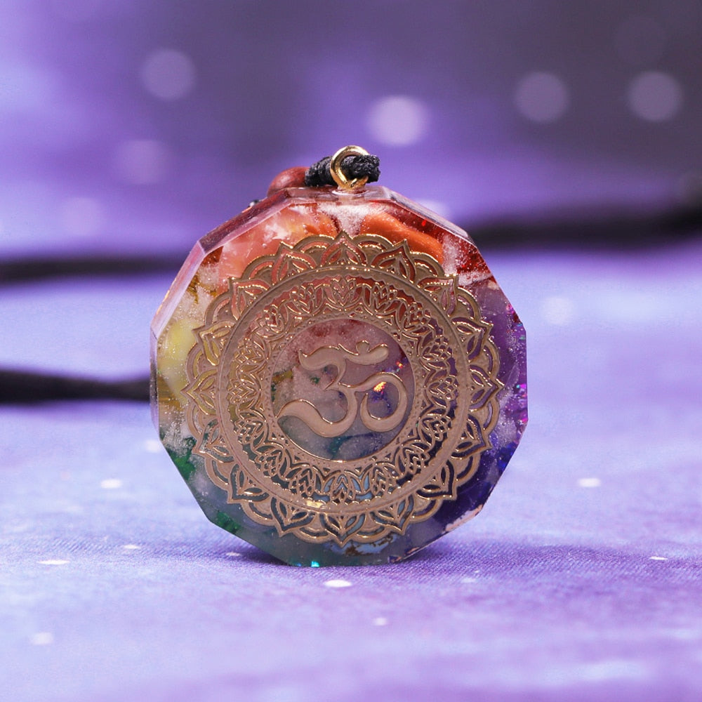 Om Symbol  Luminous Absorbs Negative  Necklace