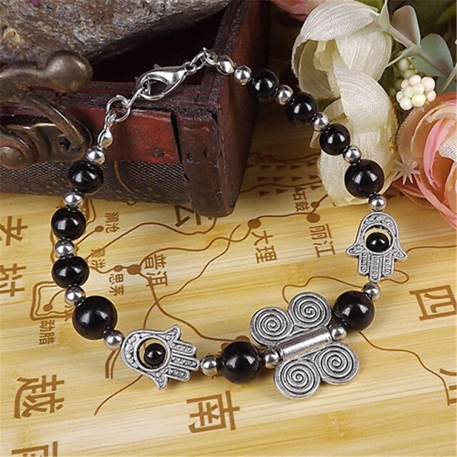 Tibet Vintage DIY Flower Bracelet Woman