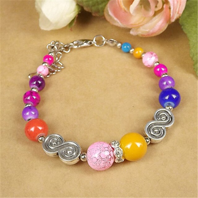 Tibet Vintage DIY Flower Bracelet Woman