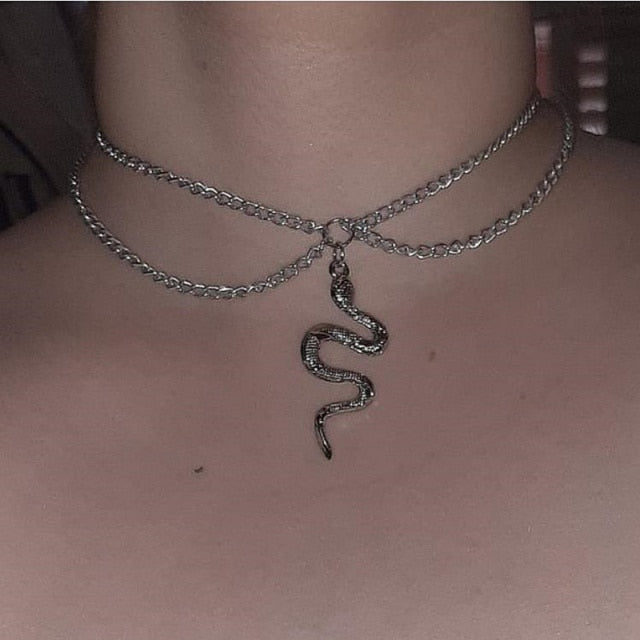 Women Neck Chain Snake Choker Necklaces