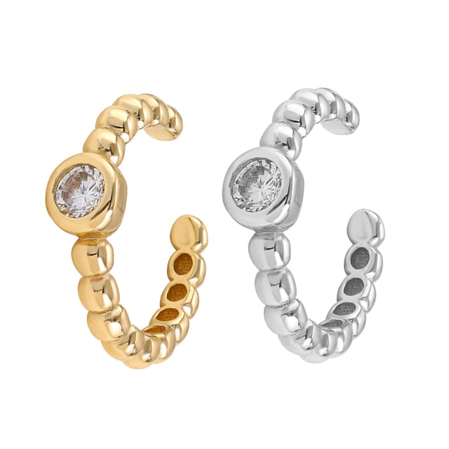 Trendy Pearl Clip on Earrings Earcuffs