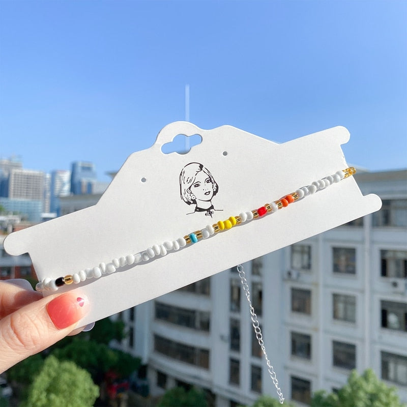 Women Girls Colorful Strand Short Choker Necklaces