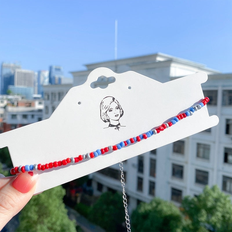 Women Girls Colorful Strand Short Choker Necklaces