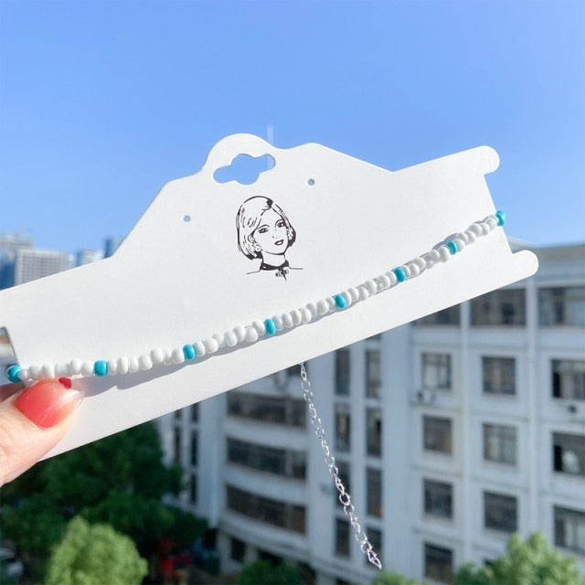 Women Girls Colorful Strand Short Choker Necklaces