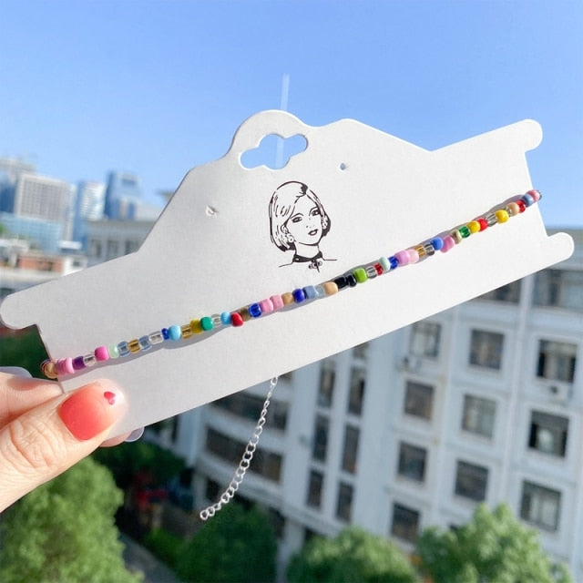 Women Girls Colorful Strand Short Choker Necklaces