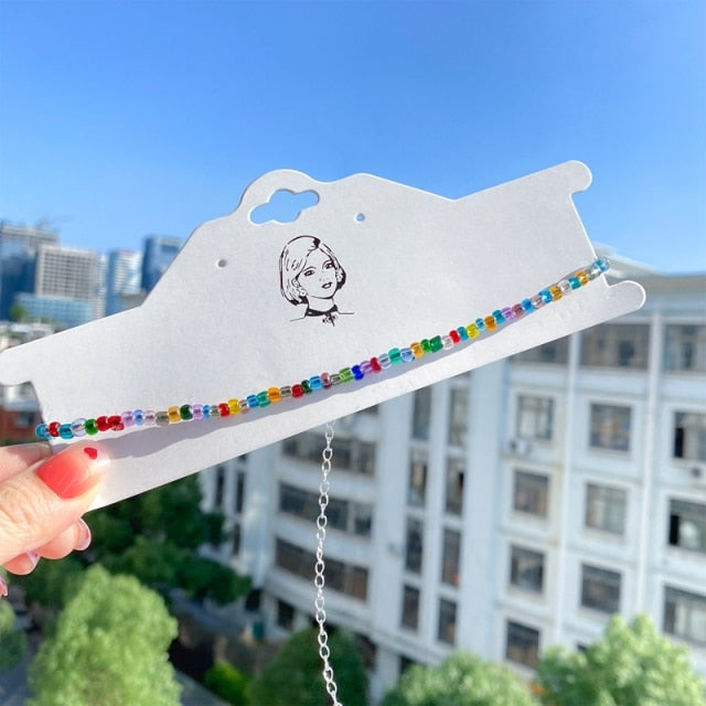 Women Girls Colorful Strand Short Choker Necklaces