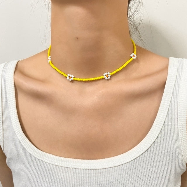 Women Girls Colorful Strand Short Choker Necklaces