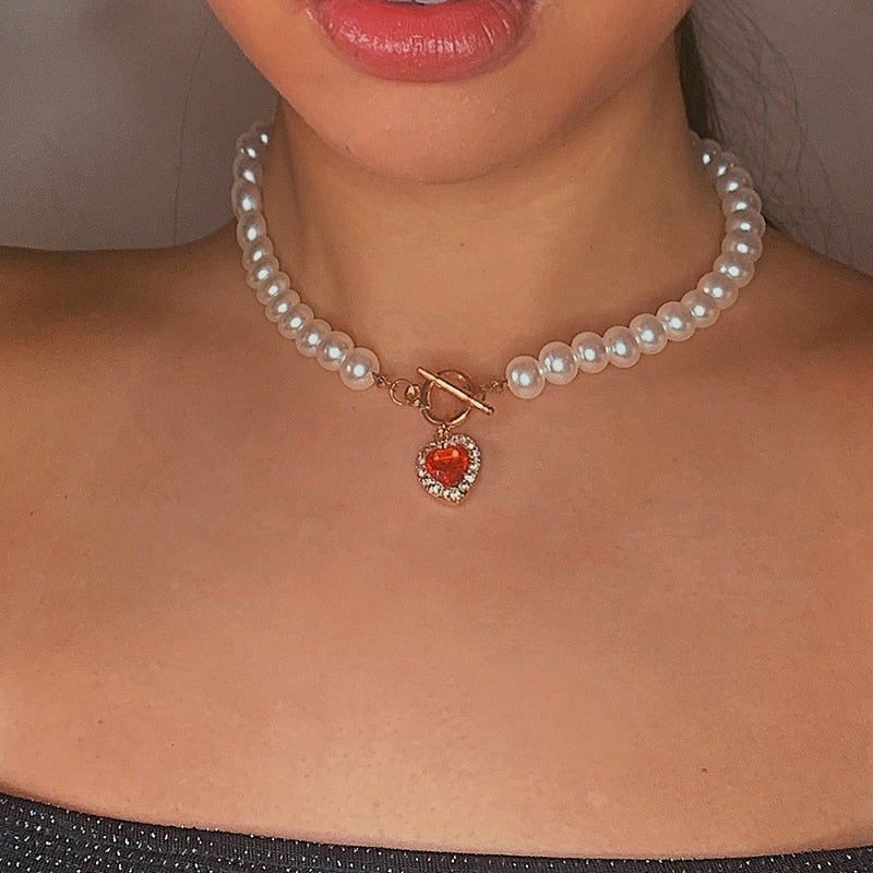 Trendy Multilayer Heart Snake Pendant Necklace