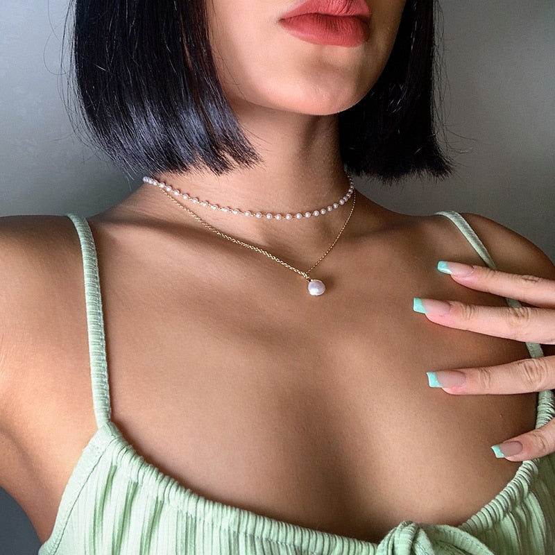 Trendy Multilayer Heart Snake Pendant Necklace
